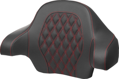 Saddlemen Red Lattice Stitch Tour Pak Backrest Pad for 2014-2024 Harley Touring