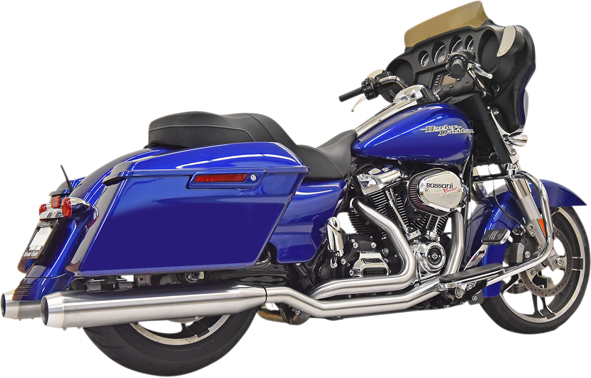 Bassani 2-2 Stainless Steel 4" Exhaust System 2017-2024 Harley Touring FLHX FLHR
