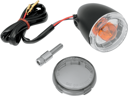 Drag Specialties Black Smoke Lens DOT Universal Motorcycle Turn Signal Light
