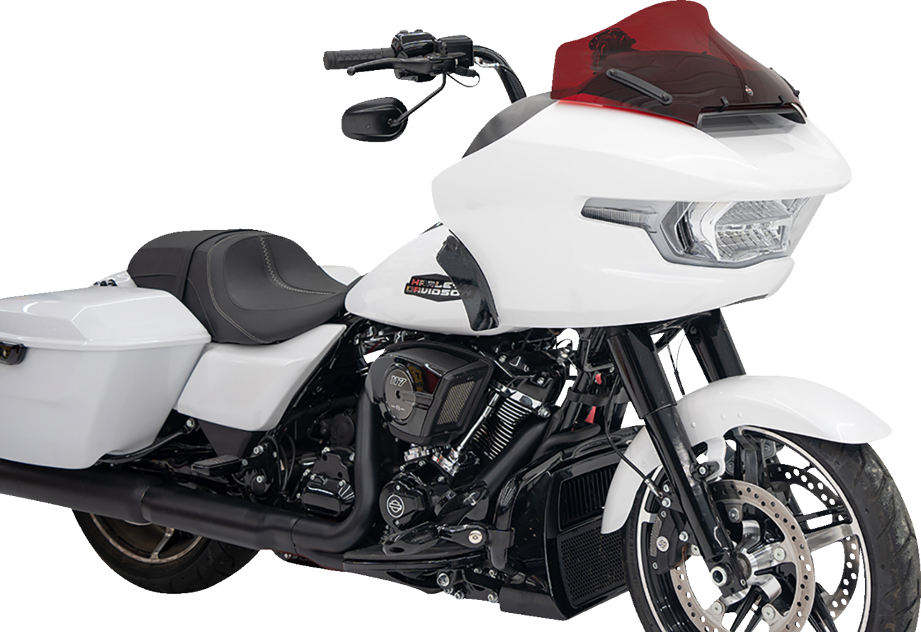 Klock Werks Kolor Flare 10" Red Windshield for 2023-2025 Harley Road Glide FLTR