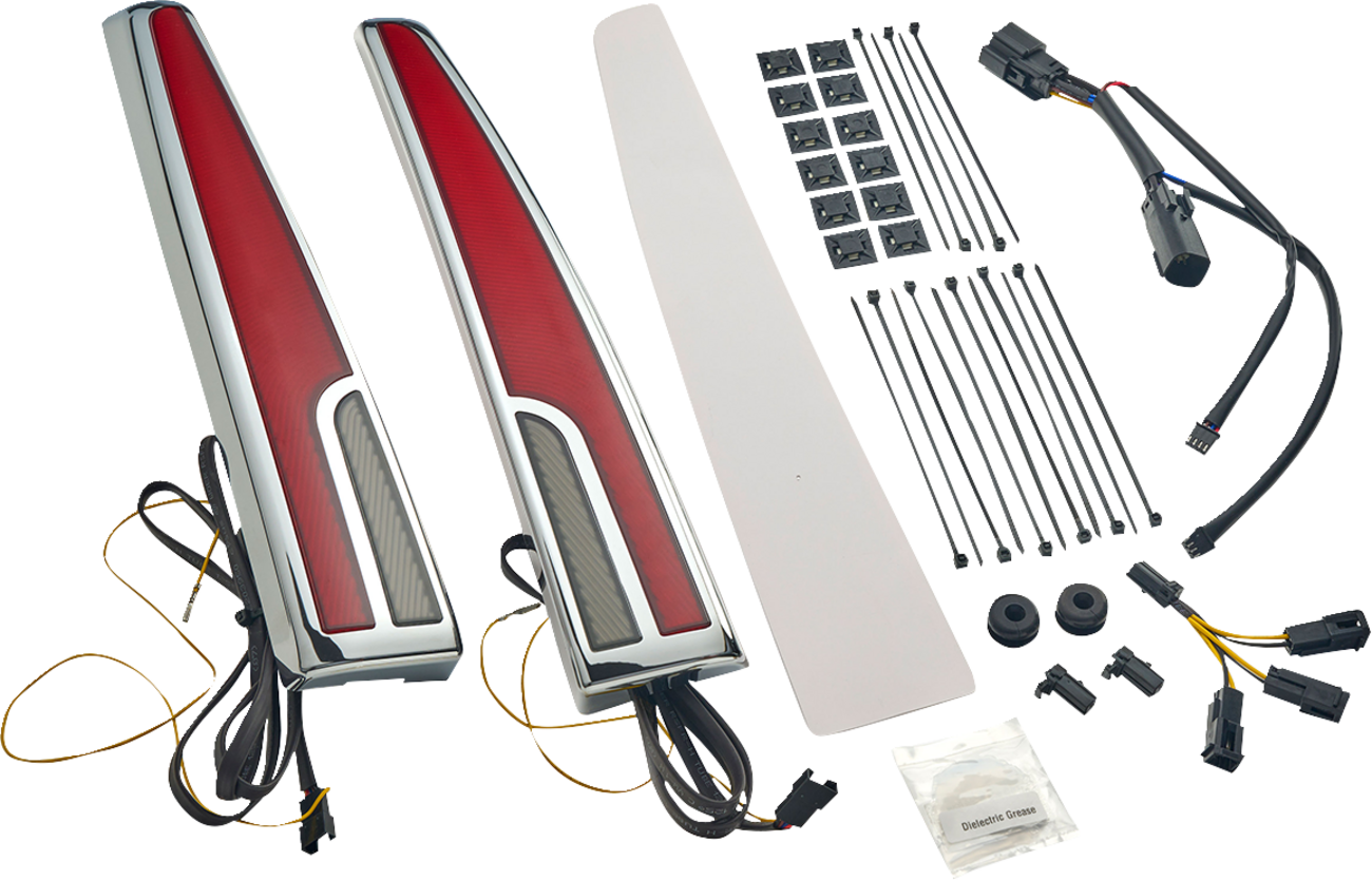 Ciro Calade LED Chrome Taillight Kit fits 2014-2024 Harley Tri Glide FLHTCUTG