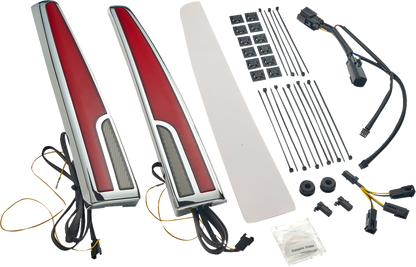 Ciro Calade LED Chrome Taillight Kit fits 2014-2024 Harley Tri Glide FLHTCUTG