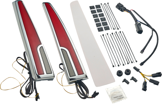 Ciro Calade LED Chrome Taillight Kit fits 2014-2024 Harley Tri Glide FLHTCUTG
