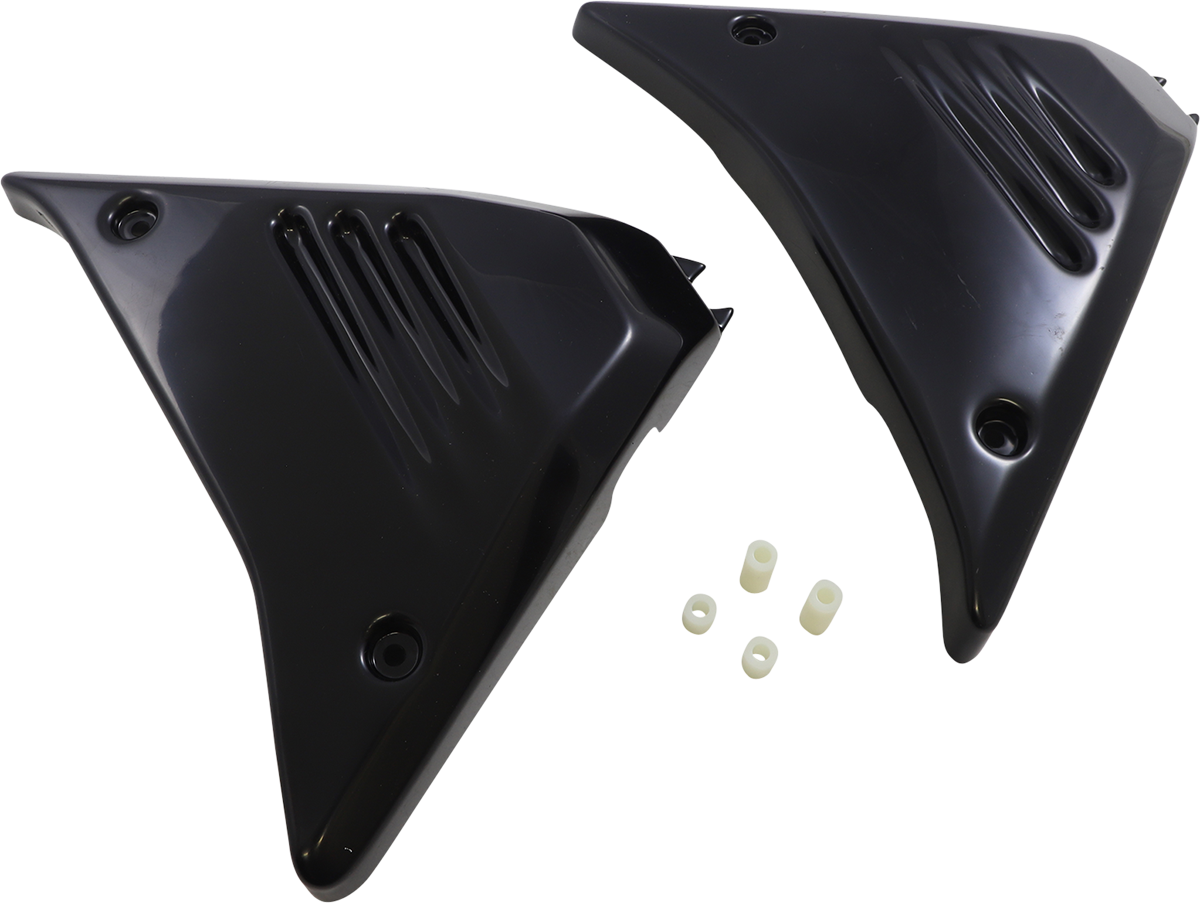 Arlen Ness Black Louvered Motorcycle Side Covers 1982-2000 Harley FXRS FXRT FXR