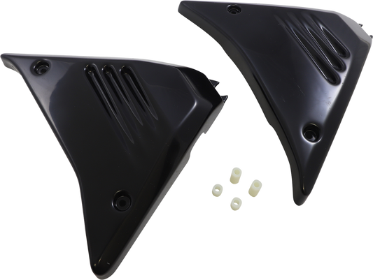 Arlen Ness Black Louvered Motorcycle Side Covers 1982-2000 Harley FXRS FXRT FXR