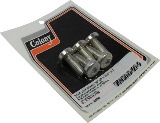 Colony Rear Disc Brake Rotor Torx Bolt Kit 1997-20 Harley Models with Cast Wheel