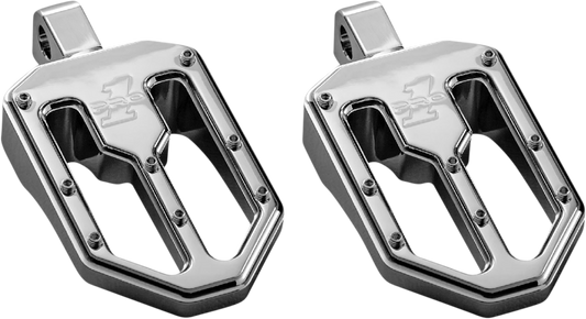 Pro One Moto V1 Chrome Male Mount Motorcycle Footpegs 18-20 Harley Softail FLSL