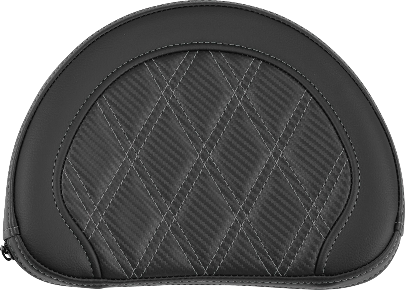 Saddlemen Contour Gray Carbon Lattice Stitch Sissy Bar Backrest Pad for Harley
