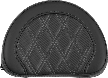 Saddlemen Contour Gray Carbon Lattice Stitch Sissy Bar Backrest Pad for Harley
