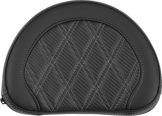 Saddlemen Contour Gray Carbon Lattice Stitch Sissy Bar Backrest Pad for Harley
