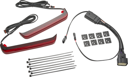 Ciro Bag Blade Red LED Saddlebag Lights for 2023-2026 Harley Road Street Glide
