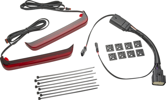 Ciro Bag Blade Red LED Saddlebag Lights for 2023-2026 Harley Road Street Glide