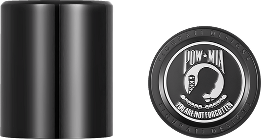 Figurati Designs POW-MIA Black Short Magnetic Docking Hardware Covers for Harley