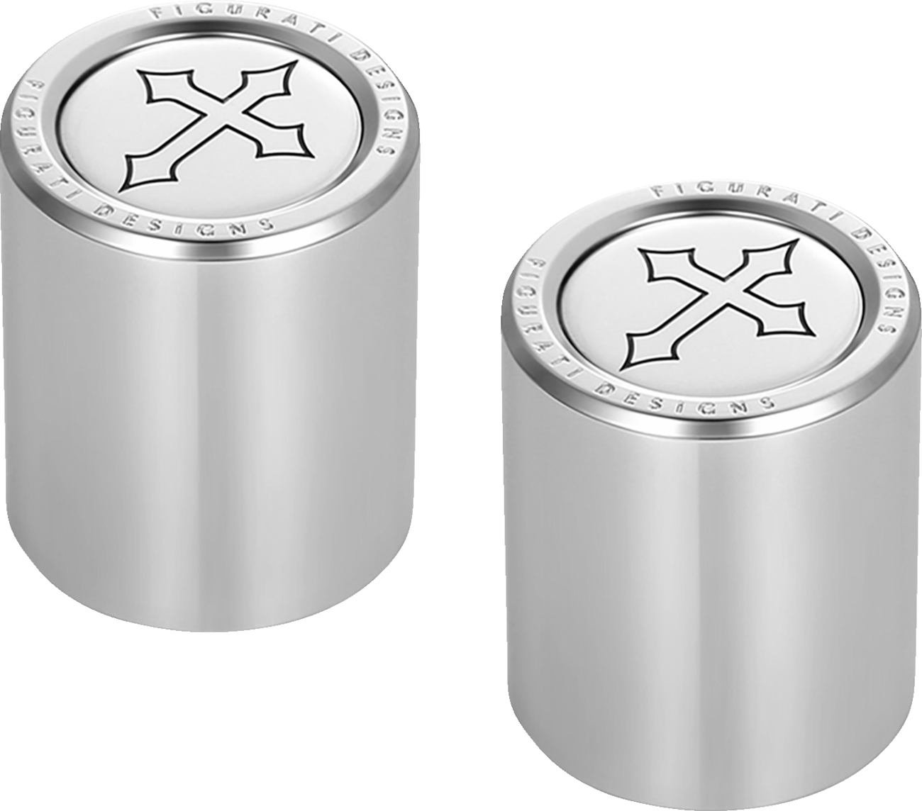 Figurati Designs Cross Steel Medium Magnetic Docking Hardware Covers for Harley