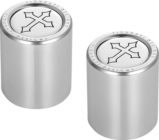 Figurati Designs Cross Steel Medium Magnetic Docking Hardware Covers for Harley