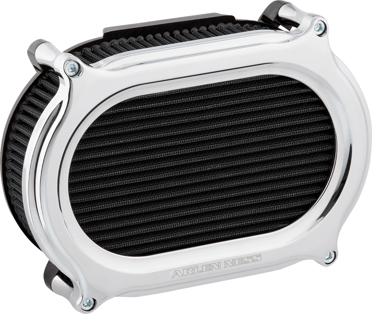 Arlen Ness Stage II Silver Oval Air Filter Cleaner Kit 2017-2025 Harley Davidson