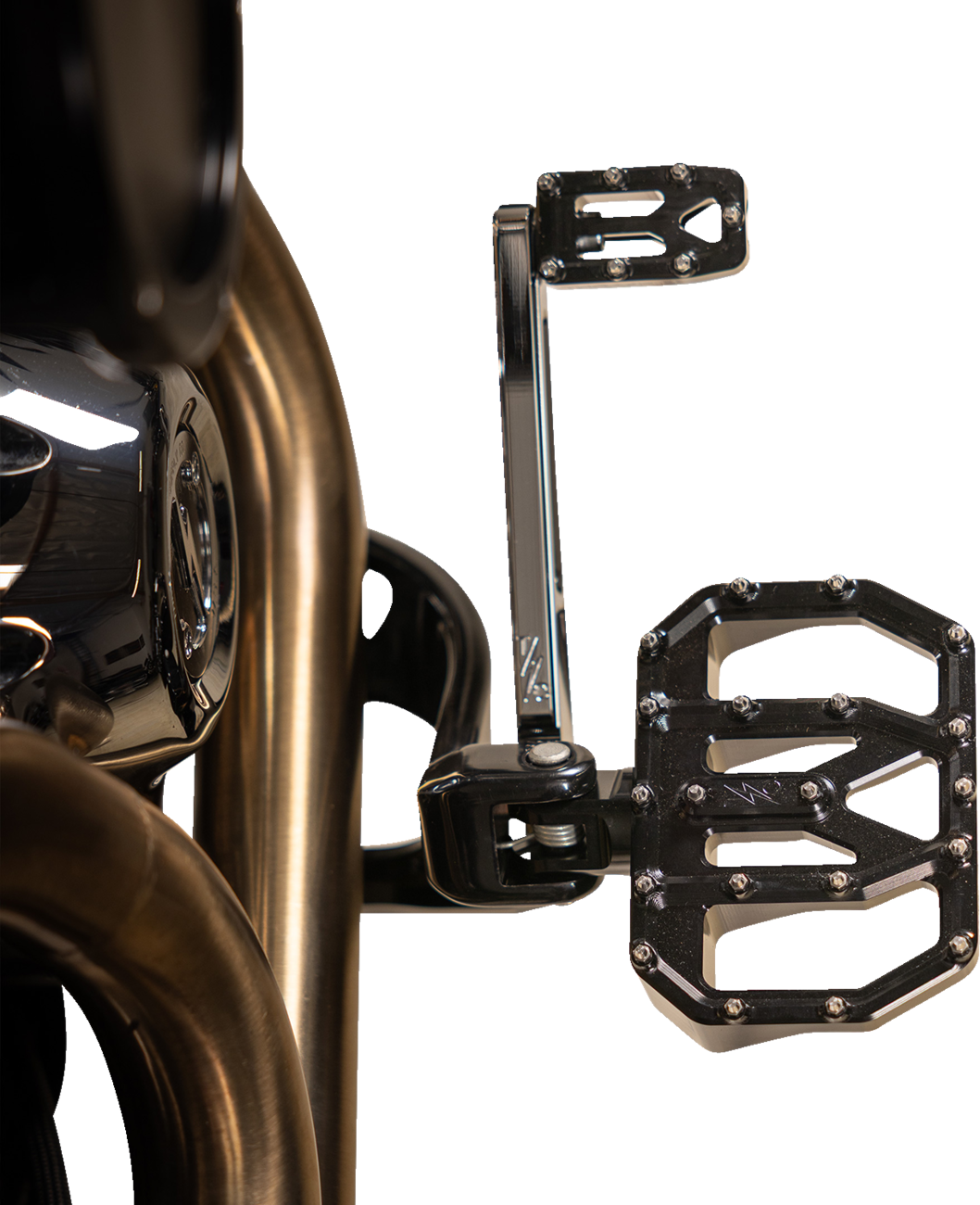 Thrashin Black Mini Aggressor Rear Floorboards for 1972-2025 Harley FXD FXR