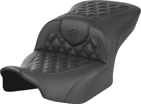 Saddlemen Roadsofa Carbon Fiber Lattice Stitch Gel Seat 2023-2025 Harley Touring