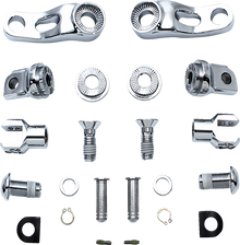 Drag Specialties Chrome Adjustable Passenger Foot Peg Mounts for Harley Davidson
