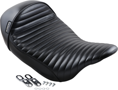 Le Pera Stubs Cafe Pleated Solo Seat fits 2008-2024 Harley Touring LK-427PT