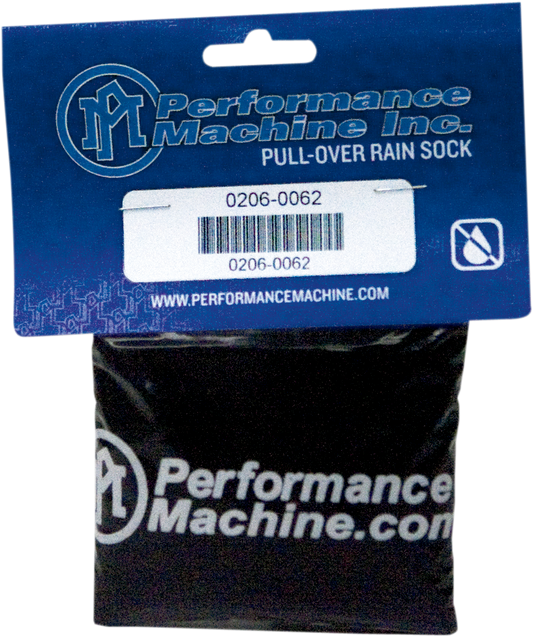 Performance Machine Black Air Filter Rain Sock 93-17 Harley Dyna Touring Softail