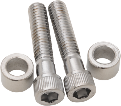 Drag Specialties Chrome Handlebar Clamp Screws & Spacers fits Harley Davidson