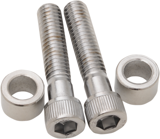 Drag Specialties Chrome Handlebar Clamp Screws & Spacers fits Harley Davidson