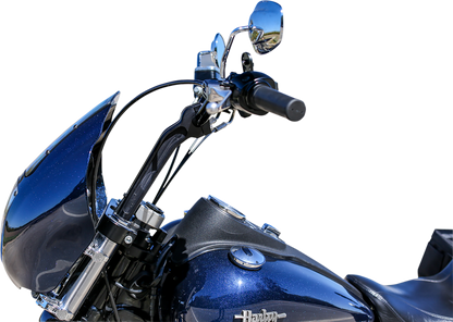 Thrashin Supply Black 9.5" Pullback Motorcycle Handlebar Risers for Harley