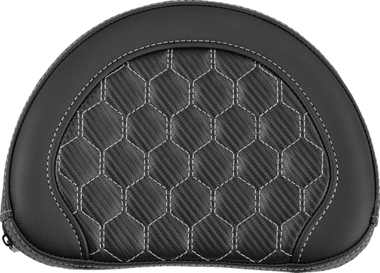 Saddlemen Contour Silver Carbon Honeycomb Sissy Bar Backrest Pad for Harley