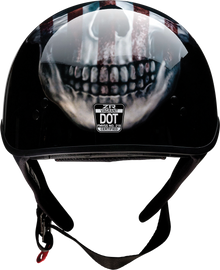 Z1R Vagrant USA Skull Unisex Adult Motorcycle Riding Street Half Helmet