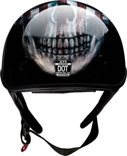 Z1R Vagrant USA Skull Unisex Adult Motorcycle Riding Street Half Helmet