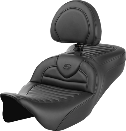 Saddlemen Roadsofa Tuck n Roll Gel Seat & Backrest for 2008-2025 Harley Touring