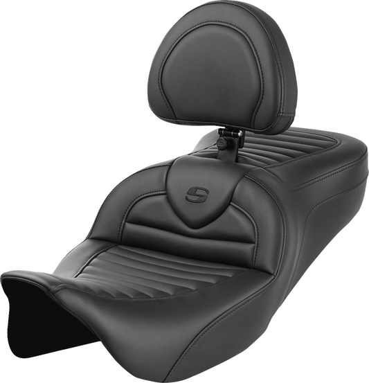 Saddlemen Roadsofa Tuck n Roll Gel Seat & Backrest for 2008-2025 Harley Touring