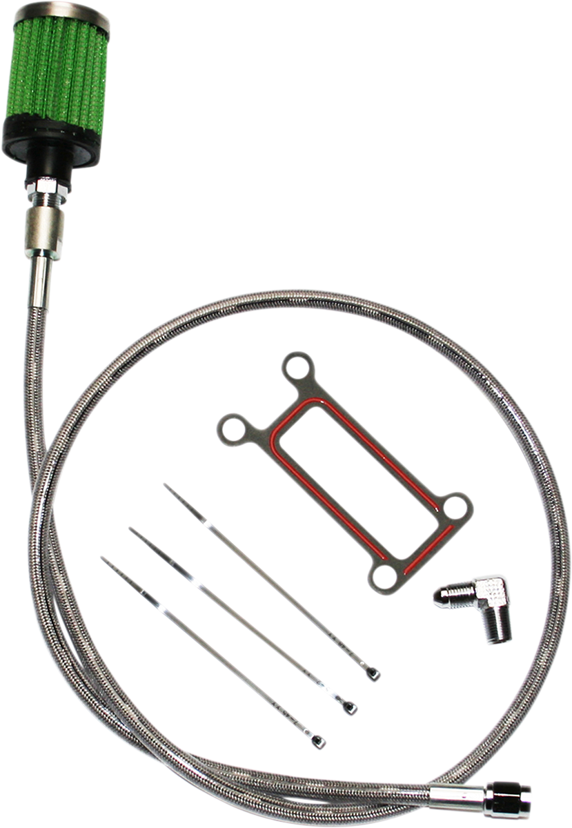 Feuling Stainless Oil Tank Breather Kit 1999-2001 Harley Davidson Touring FLHR
