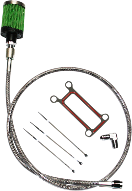 Feuling Stainless Oil Tank Breather Kit 1999-2001 Harley Davidson Touring FLHR