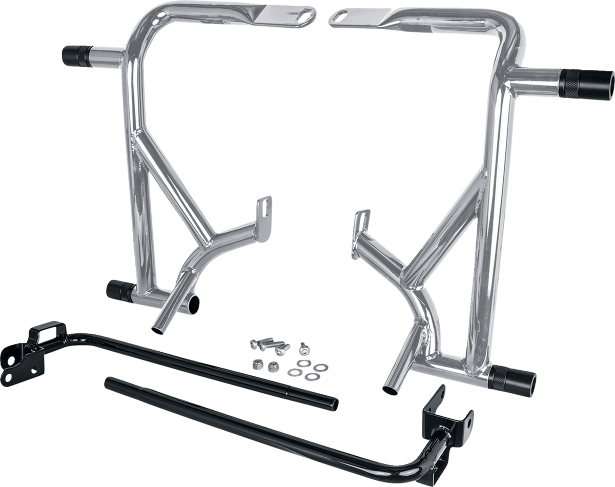 Burly Brand Brawler Chrome Front Highway Bar Kit for 2014-2025 Harley Touring