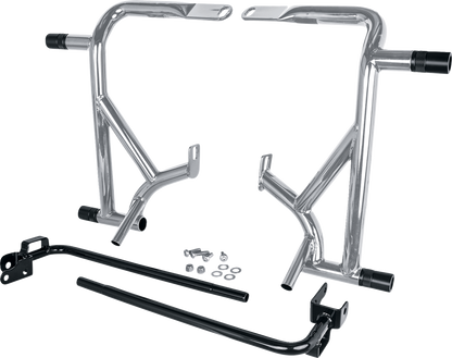 Burly Brand Brawler Chrome Front Highway Bar Kit for 2014-2025 Harley Touring