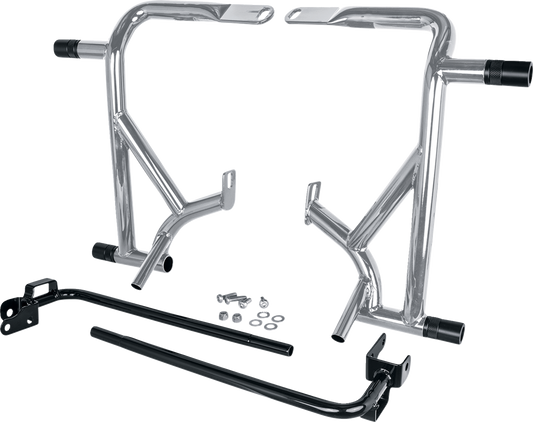 Burly Brand Brawler Chrome Front Highway Bar Kit for 2014-2025 Harley Touring