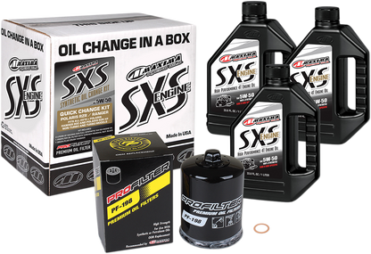 Maxima Synthetic SXS Offroad Engine Oil Change Kit 2013-2022 Polaris Ranger RZR XP