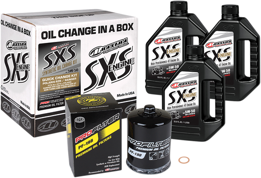 Maxima Synthetic SXS Offroad Engine Oil Change Kit 2013-2022 Polaris Ranger RZR XP