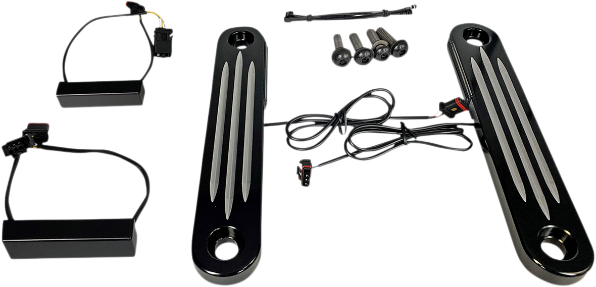 Custom Dynamics Chrome LED Light Strips Turn Signals 2014-2021 Harley Touring