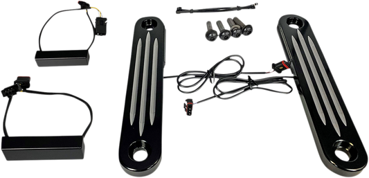 Custom Dynamics Chrome LED Light Strips Turn Signals 2014-2021 Harley Touring