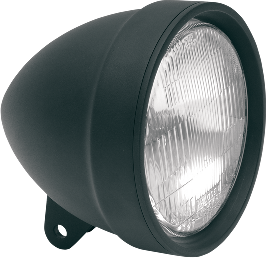 Drag Specialties 5 3/4" Die Cast Black Clear Lens Headlight Assembly HARLEY FXR