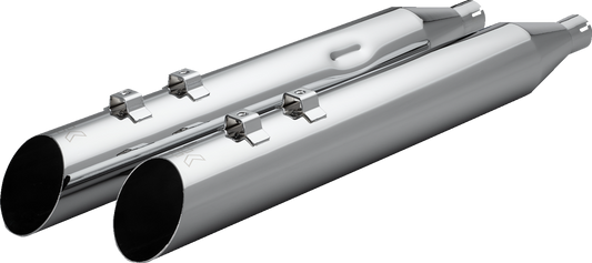 Khrome Werks 4" HP Plus Chrome Slash Slip On Mufflers for 1995-16 Harley Touring