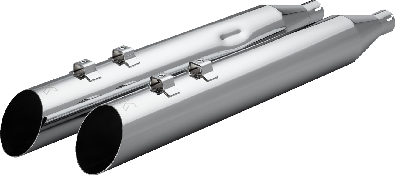 Khrome Werks 4" HP Plus Chrome Slash Slip On Mufflers for 1995-16 Harley Touring