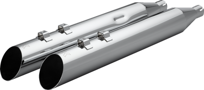 Khrome Werks 4" HP Plus Chrome Slash Slip On Mufflers for 1995-16 Harley Touring