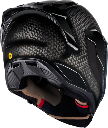 Icon Ultraflite Black Carbon Fiber Full Face MIPS Unisex Adult Motorcycle Helmet
