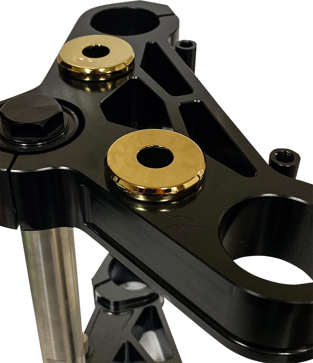 Pro One Gold Handlebar Riser Bushing Kit 1973-2017 Harley Dyna Softail Touring