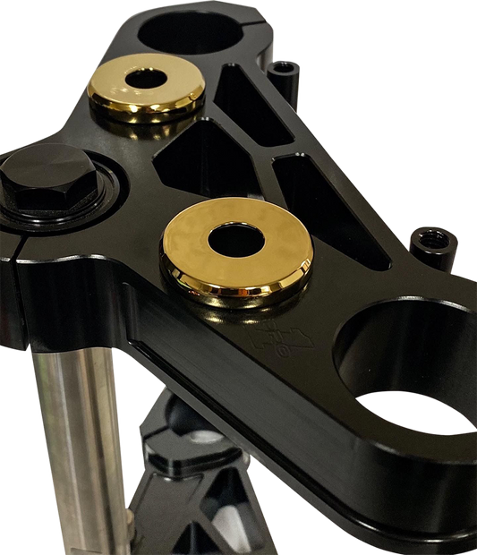 Pro One Gold Handlebar Riser Bushing Kit 1973-2017 Harley Dyna Softail Touring