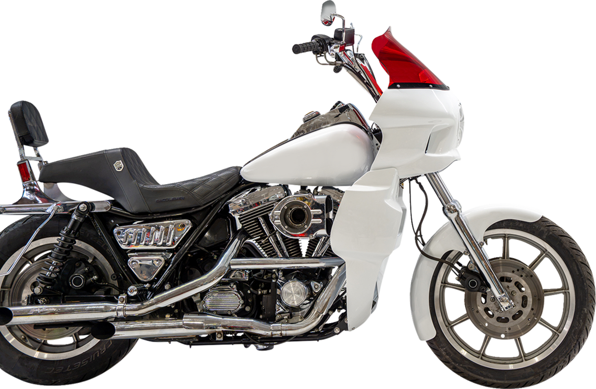 Klock Werks Kolor Flare 12.5" Red Windshield fits Saddlemen S-RT Mini Fairing
